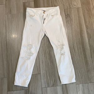 White denim ripped jeans American eagle